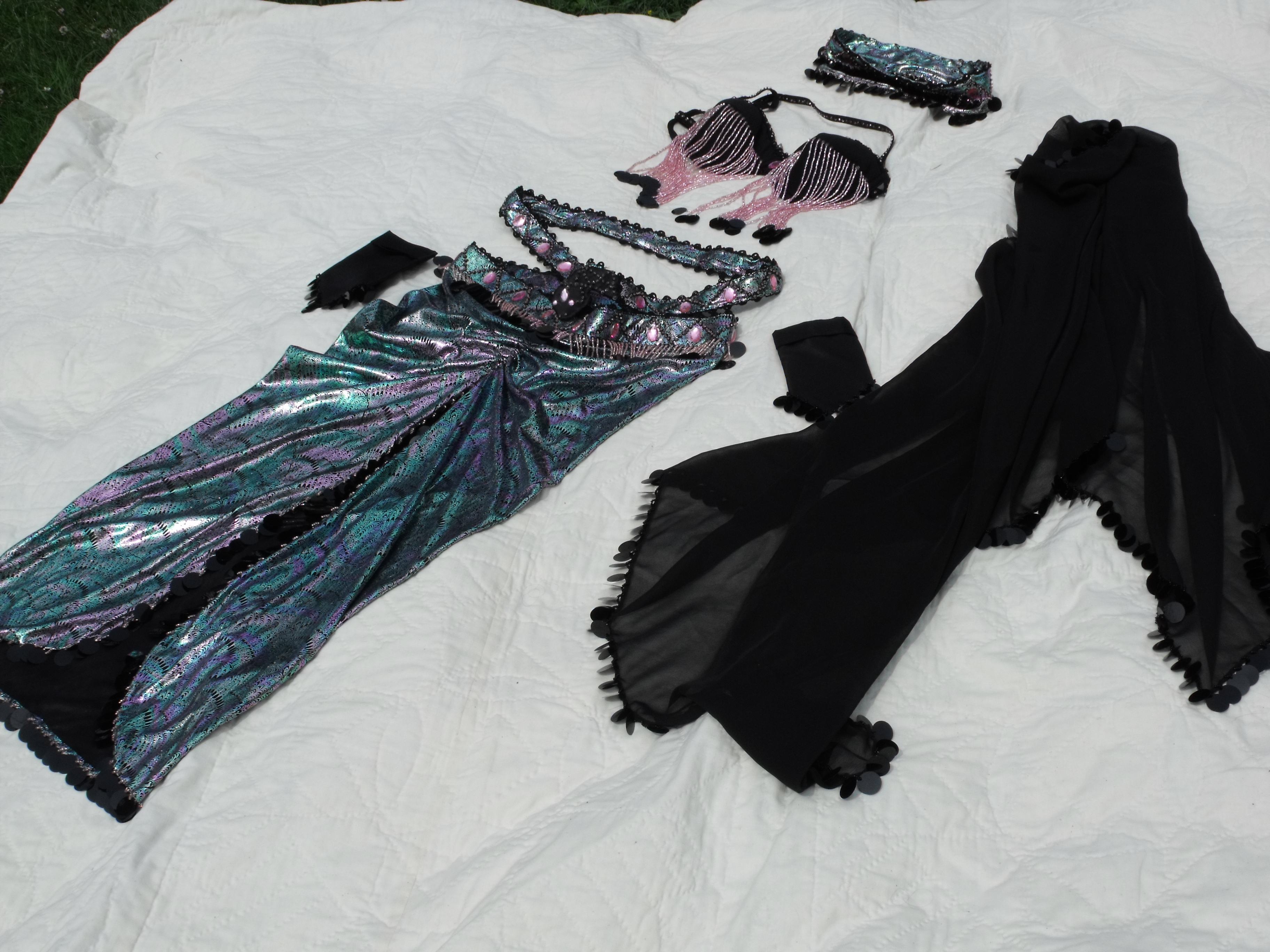 TURQUOISE/PINK/BLACK SERPENT BELT