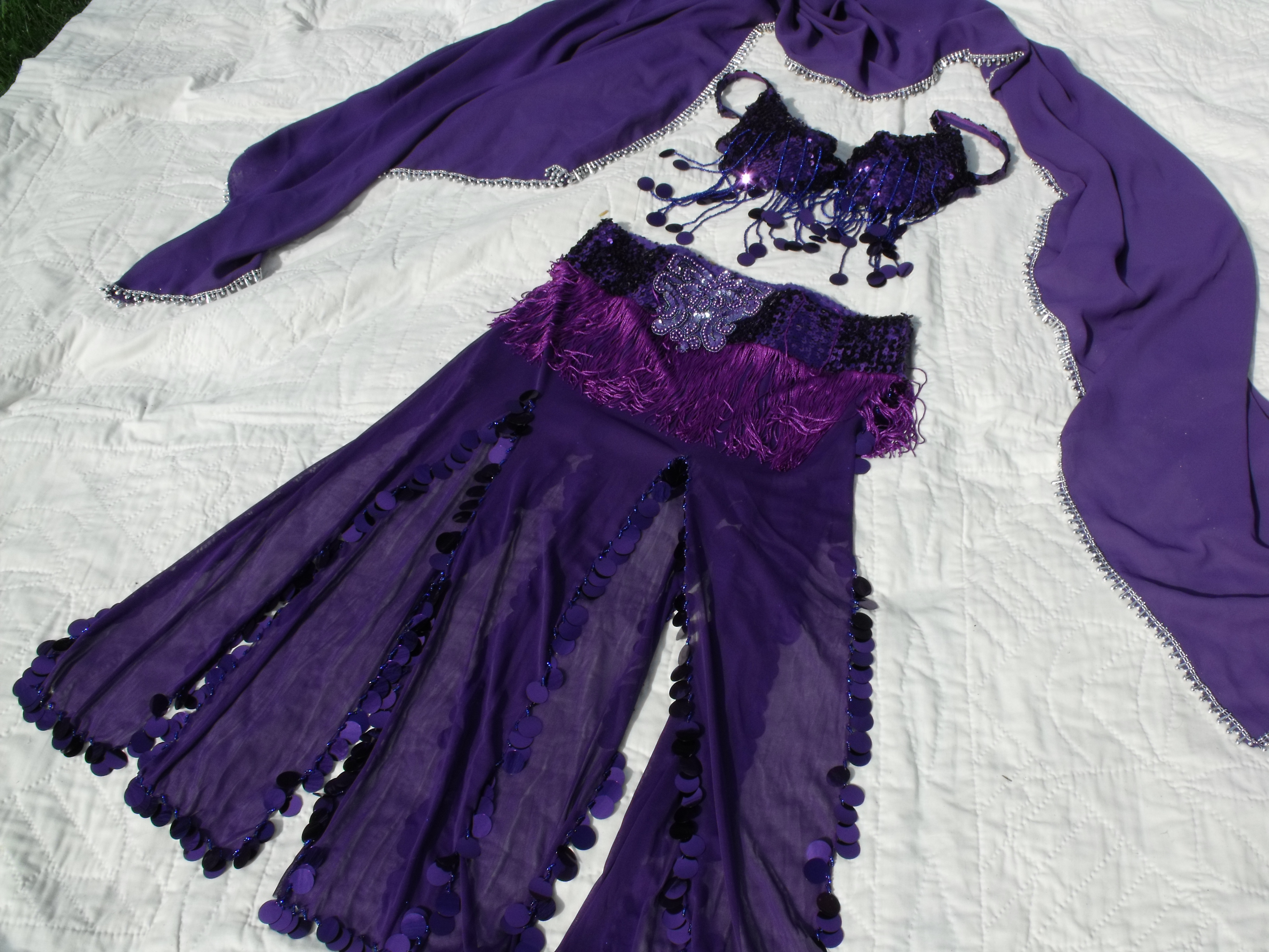 PURPLE MIX ORIENTAL DANCE DRESS